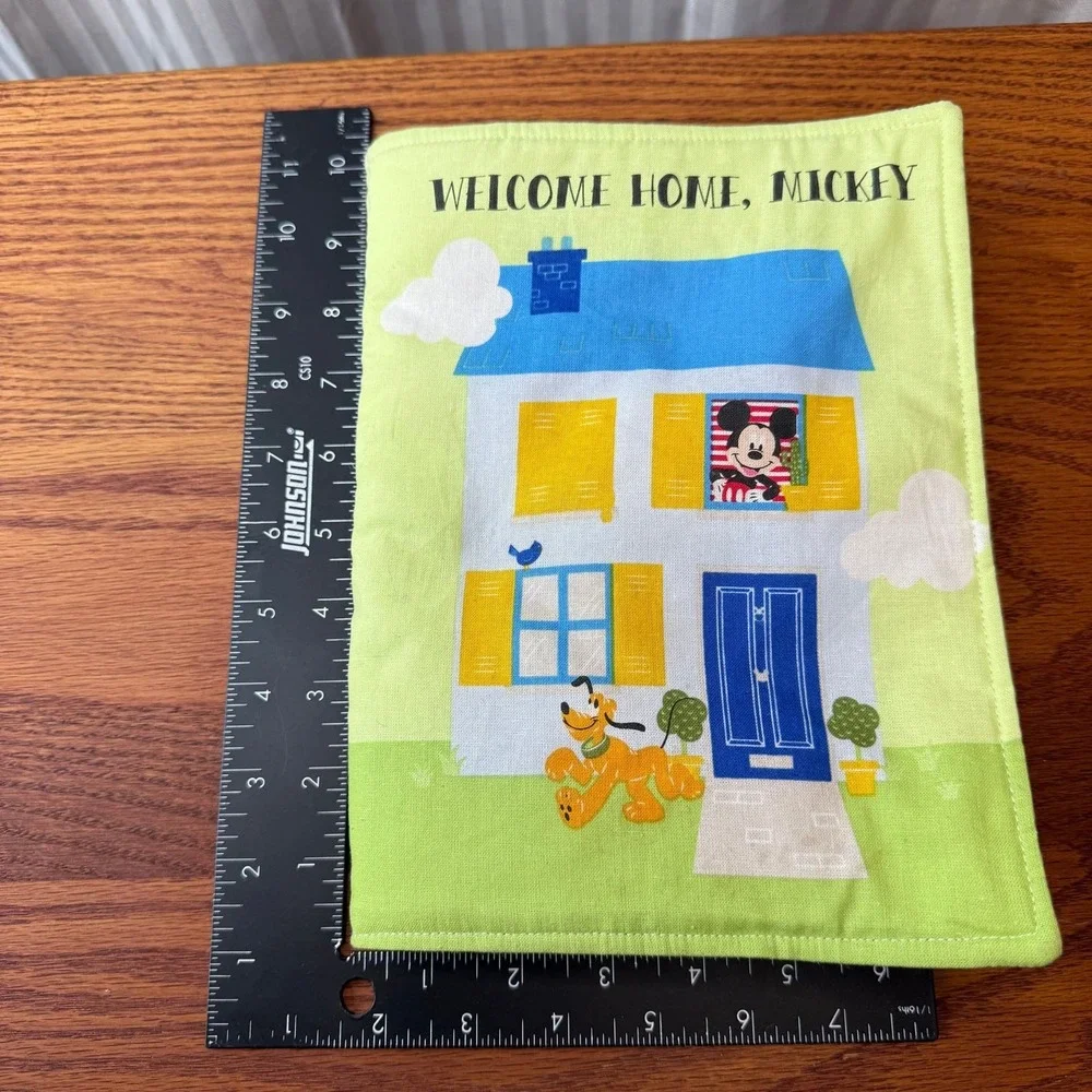 Disney Mickey Fabric Soft Book y2k baby toddler first book‎ green lime